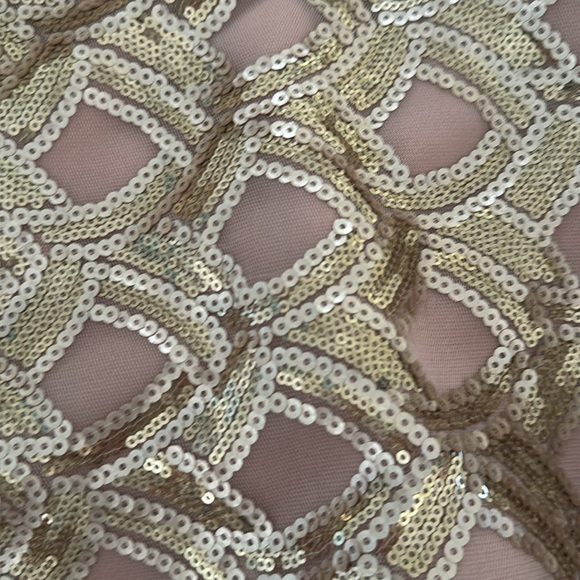 Gently worn once Anthropology Sunday in Brooklyn XS pink and gold sequin tank - Picture 4 of 5